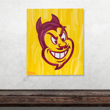 Load image into Gallery viewer, Arizona State Sun Devils 20&quot; x 24&quot; Original Artwork (Sparky Head)