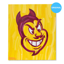 Load image into Gallery viewer, Arizona State Sun Devils 20&quot; x 24&quot; Original Artwork (Sparky Head)