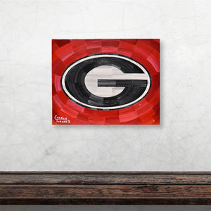 Georgia Bulldogs 16" x 20" Original Artwork (Red)