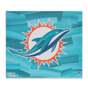 Miami Dolphins 16" x 20" Embellished Giclee