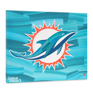 Miami Dolphins 16" x 20" Embellished Giclee
