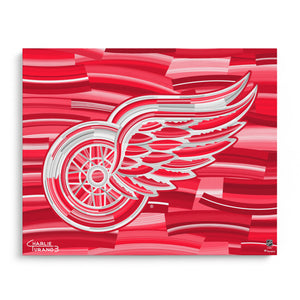 Detroit Red Wings 16" x 20" Embellished Giclee
