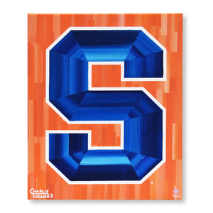 Syracuse Orange 16" x 20" Embellished Giclee