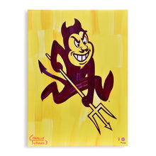 Load image into Gallery viewer, Arizona State Sun Devils 16&quot; x 20&quot; Embellished Giclee (Sparky)