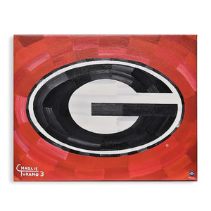Georgia Bulldogs 16" x 20" Embellished Giclee (Red)