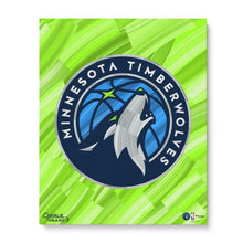 Load image into Gallery viewer, Minnesota Timberwolves 16&quot; x 20&quot; Embellished Giclee