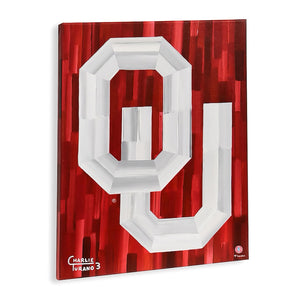 Oklahoma Sooners 16" x 20" Embellished Giclee (Red)