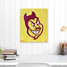 Load image into Gallery viewer, Arizona State Sun Devils 16&quot; x 20&quot; Embellished Giclee (Sparky Head)