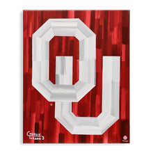 Load image into Gallery viewer, Oklahoma Sooners 16&quot; x 20&quot; Embellished Giclee (Red)